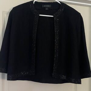 St. John Black Embellished Edge Cardigan  size 4
